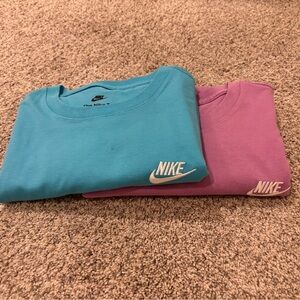 Nike Tees in Blue and Purple